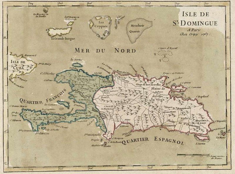 carte coloniale 1767